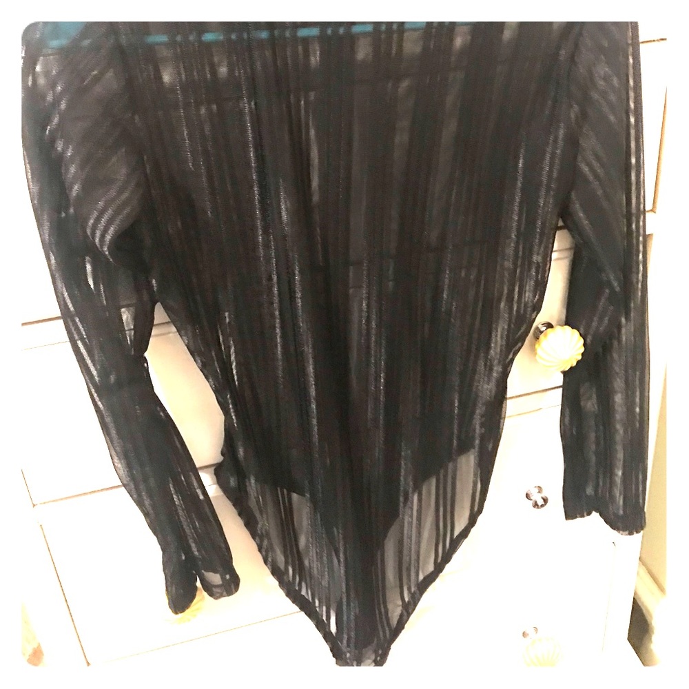 Sheer black body suit